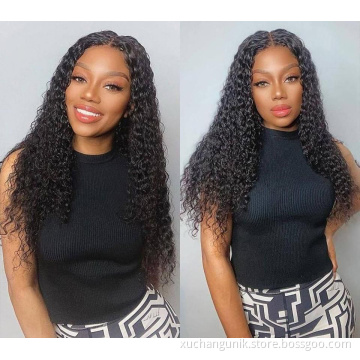 Uniky 100% Raw Virgin Indian Human Hair Wig Kinky Curly HD Full Lace Frontal Wig Pre Plucked Lace Front Wig for Black Women